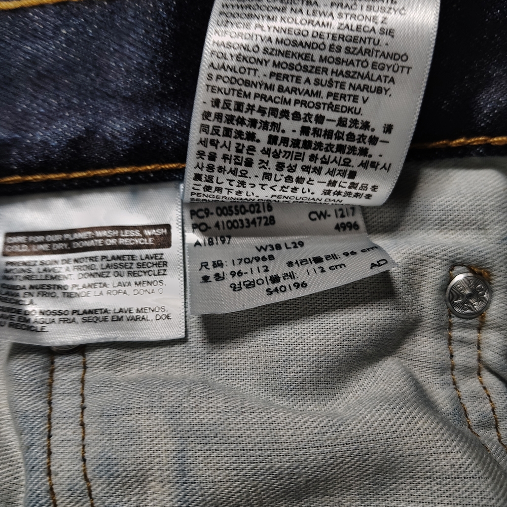 Levi's 550 Relaxed Fit Dark Blue Denim Jeans Men's Size 38x29 - Picture 7 of 10